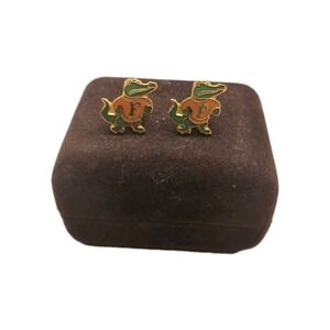 Pre-owned University of Florida Golden Stud Post Earrings Go Gators!